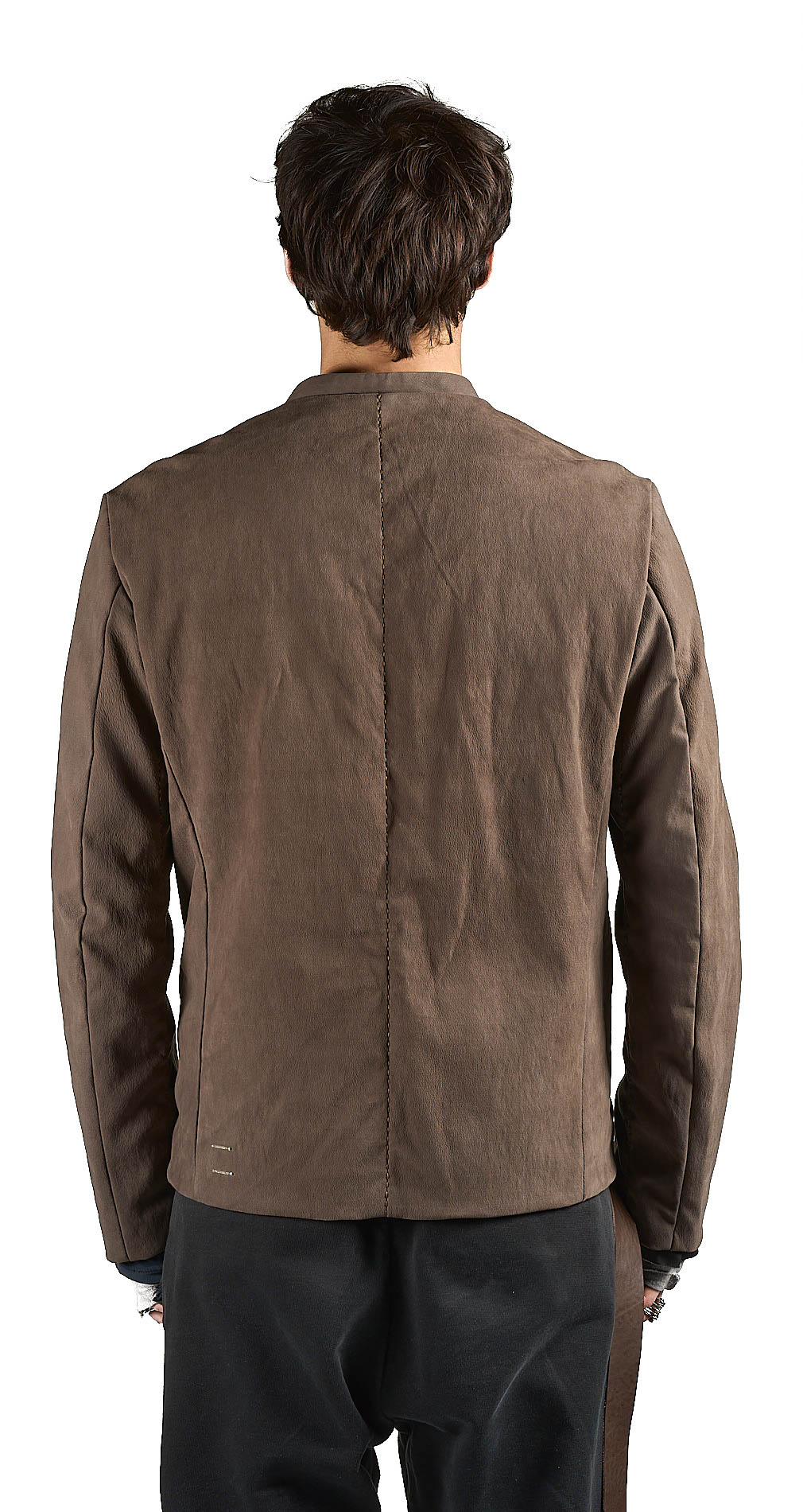DANIELE BASTA LEATHER AND SILVER JACKET 